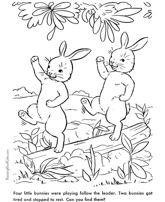 Bunnies Adventure - Kolorowanka z Radosnymi Króliczkami kolorowanka do druku